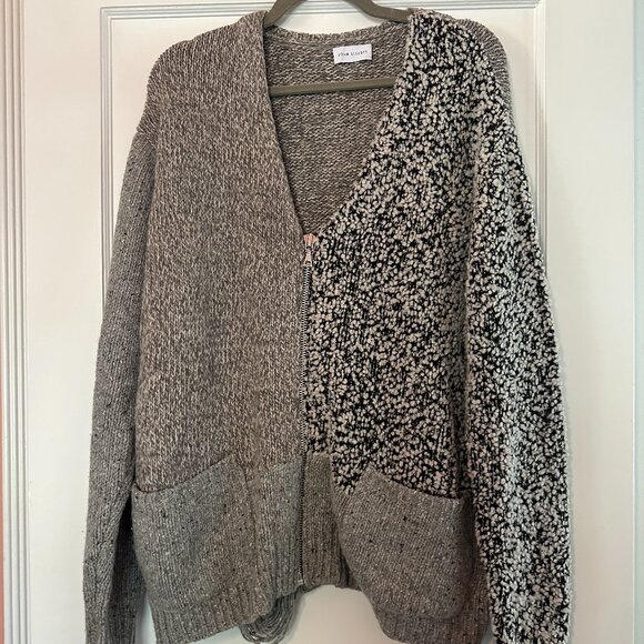 JOHN ELLIOT - MIXED CASHMERE ZIP CARDIGAN SIZE M - Picture 3 of 5